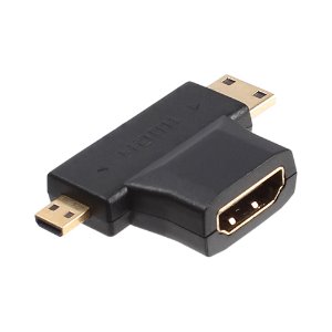 [Netmate] HDMI to Mini+Micro HDMI 젠더 (NM-HG10)